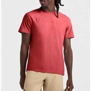 Champion Men's Classic Graphic Tonal Script Logo T-Shirt - Picante Pink - Sz 2XB